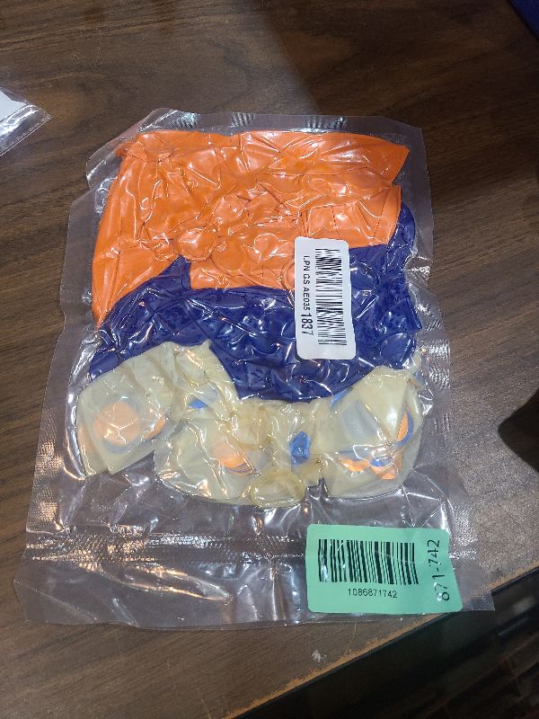 Photo 1 of 12inch Navy Blue Orange Latex Helium Balloons,Blue Orange Confetti Balloon for Party Decorations,Pack of 50