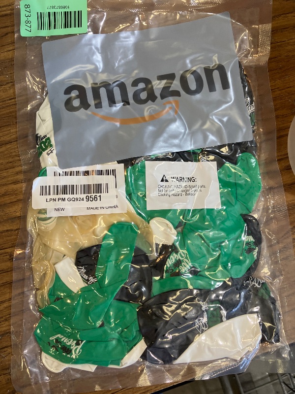 Photo 1 of 2026 Green & Black Graduation Decorations Set - 63Pcs Graduation Grad Latex Balloons with Ribbons, Congrats Grad Caps for College & High School Party Supplies
