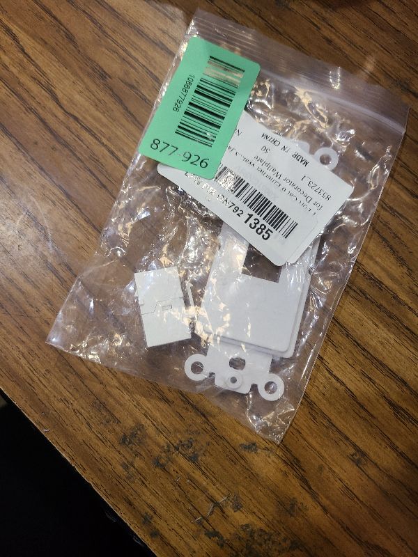 View 2 of 1 Port Cat 6 Ethernet Wall Plate Insert Female to Female Cat 6 Wall Plate Ethernet Outlet Cat6 Walls Jack for Decorator Wallplate