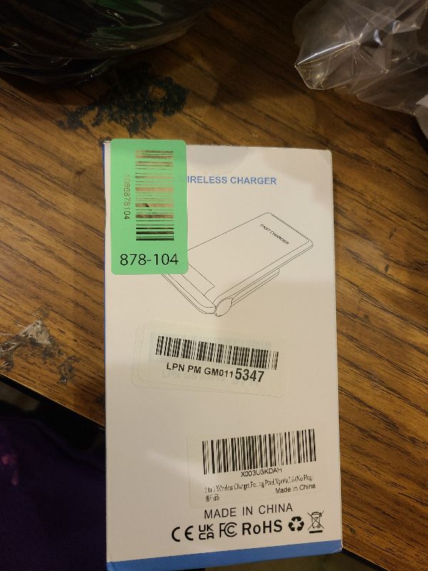 Photo 1 of 2 in 1 Wireless Charger,Foldable 20W Fast Wireless Charging Stand Compatible with iPhone 17/16/16 Pro/15/14/X/AirPods,Dual Phone Induction Charge Station for Samsung,Pixel,Xperia,LG(No Plug)