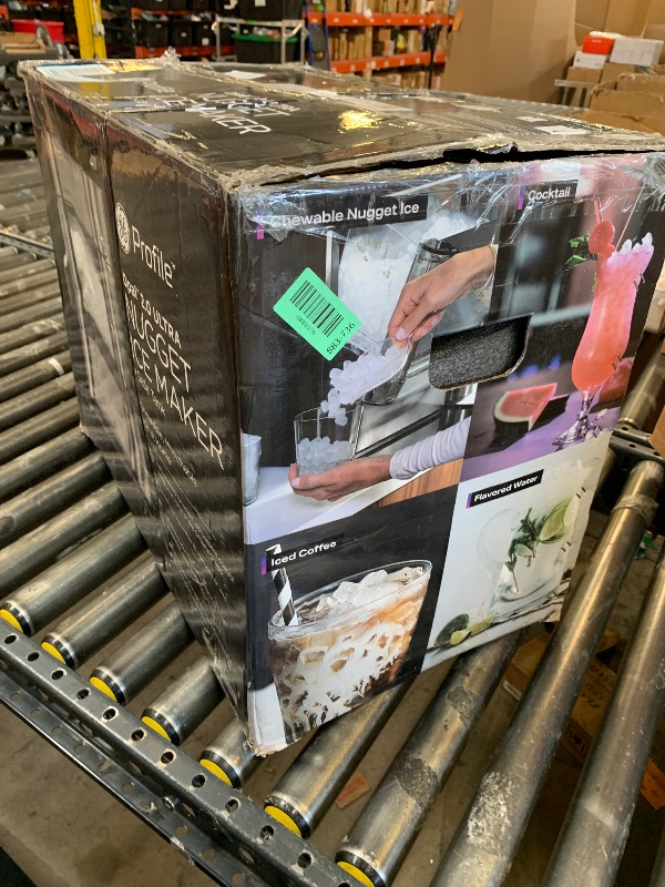 Photo 1 of GE Profile Opal 2.0 Ultra Nugget Ice Maker with .75 Gallon Side Tank and Scale Inhibiting Filter, Scoop Included, 38 lbs in 24 Hours, Pellet Ice Machine with WiFi & Smart Connected, Stainless Steel