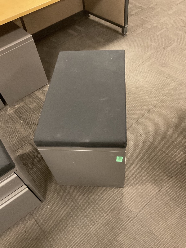 Photo 1 of 2 shelf large cabinet with cushioned top. Missing keys