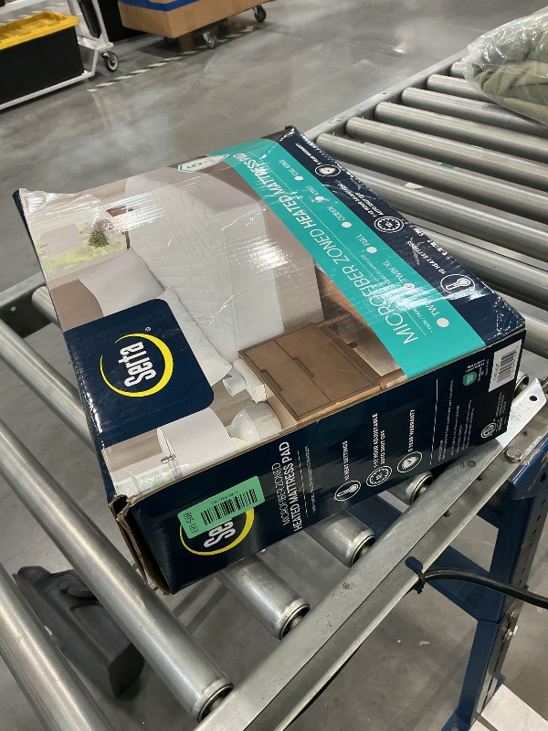 View 2 of Serta Dual-Zone Heated Mattress Pad Twin XL,Independent Body & Foot Heating
