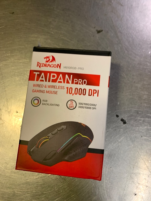 Photo 1 of Redragon M810 PRO Wireless RGB Gaming Mouse 10000 DPI Remapping Keys