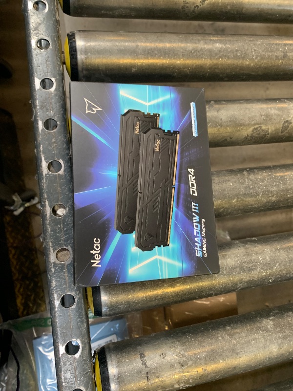 Photo 1 of Netac DDR4 DRAM 16GB Kit (2x8GB) 3200MHz XMP 2.0 Dual Channel RAM CL16 (PC4-25600) 1.35V 288-Pin Upgraded Aluminum Heat Sink Ideal for Gaming Computer Upgrade - Shadow III Series Black