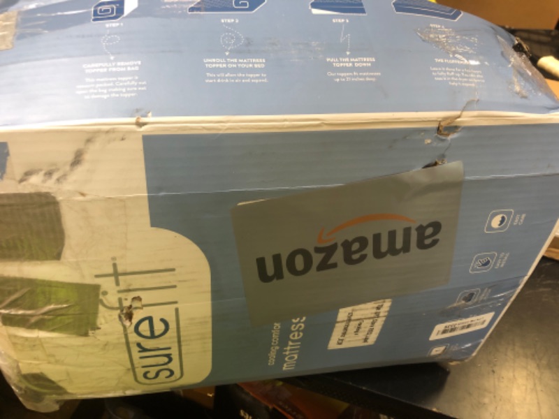 Photo 1 of SureFit Cooling Mattress Topper King, Gel-Infused Memory Foam