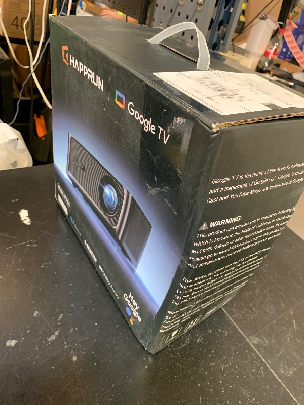 Photo 1 of HAPPRUN 3000 ANSI Lumens Outdoor Projector with Official Google TV