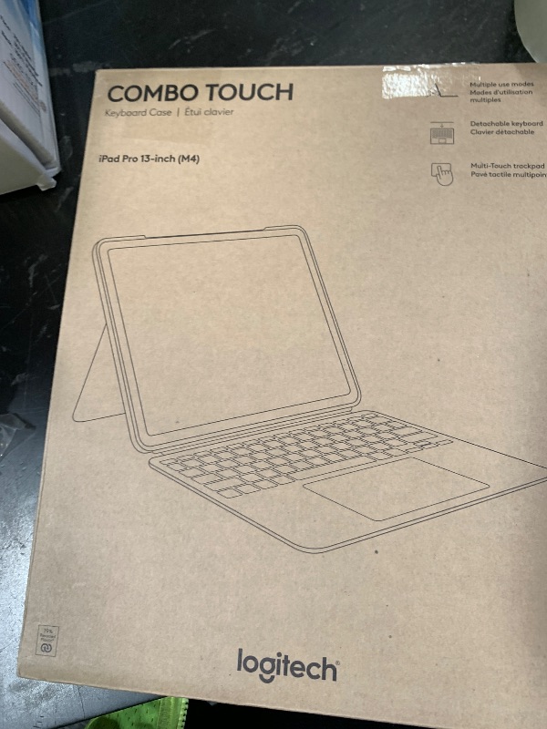 Photo 1 of Logitech Combo Touch iPad Pro 13 Inch M4 & M5 Keyboard - Midnight Black