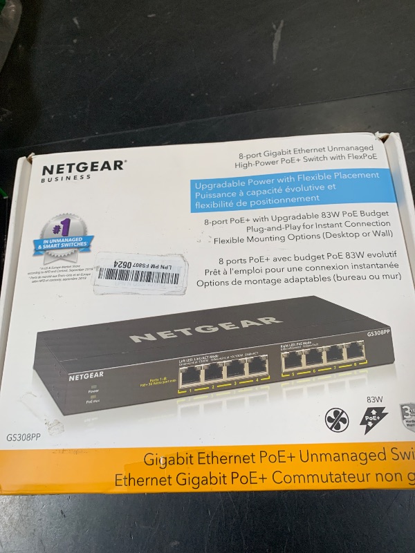 Photo 1 of NETGEAR MS510TXUP 8-Port PoE++ Smart Managed Switch