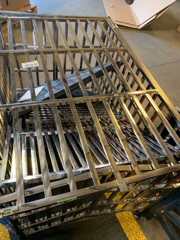 Photo 1 of FoQualy Collapsible Stainless Steel Dog Crate, 48"