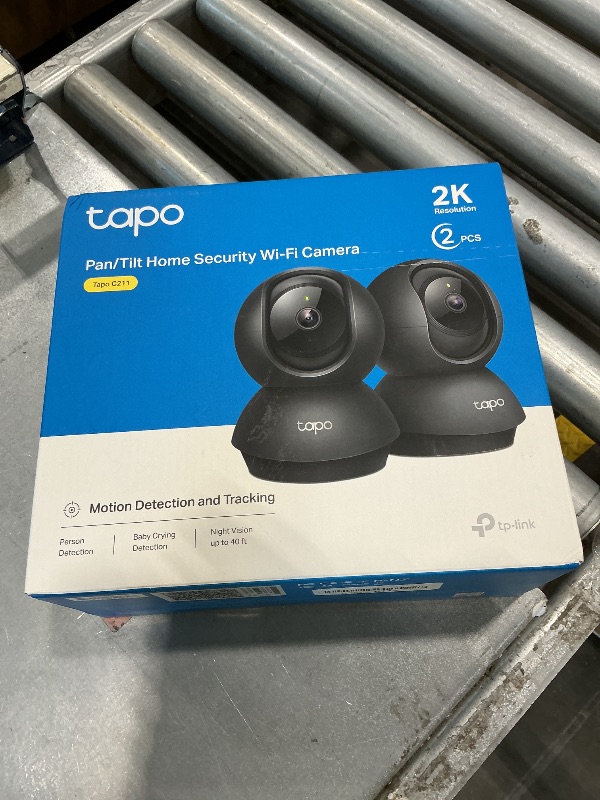 Photo 1 of **View Clerk Notes**Tapo 2K Pan/Tilt Wi-Fi Security Camera (2-Pack)