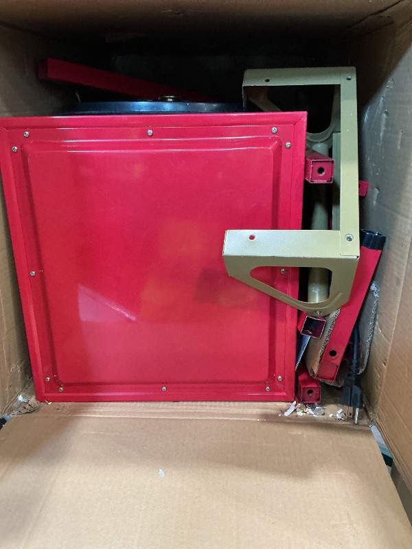 View 2 of Nostalgia Popcorn Maker Machine - Professional Cart With 8 Oz Kettle Makes Up to 32 Cups - Vintage Popcorn Machine Movie Theater Style - Red