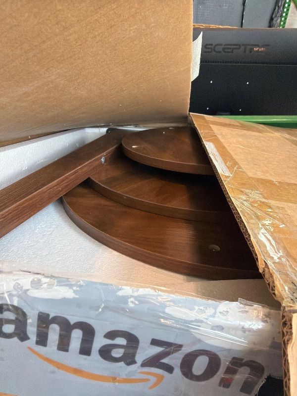 View 4 of [SOLD FOR PARTS] DURISEN 3-Tier Round Side Table Walnut 23.6" H