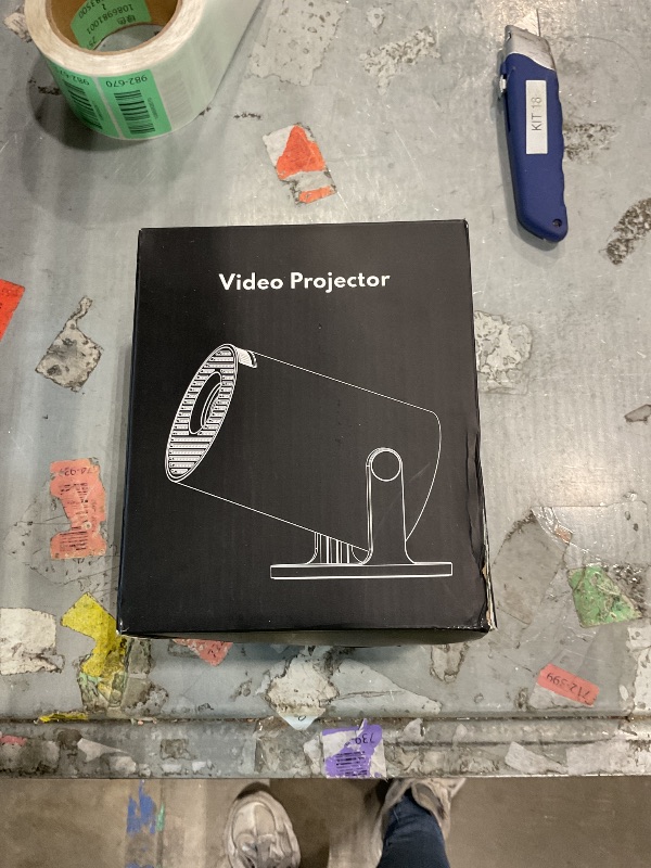View 2 of [Display Defective] Mini Projector, Portable Projector with Wifi and Bluetooth, Built in Apps