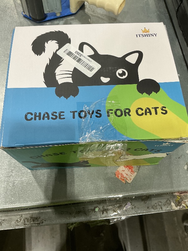View 3 of [MISSING PARTS] Upgraded Interactive Cat Toy for Indoor, Automatic & Remote Control Cat Chase Toy with Feather Mouse Lure, Adjustable Speed Track, Rechargeable Self-Play Exercise Toy for Bored Cats & Kittens (Blue)