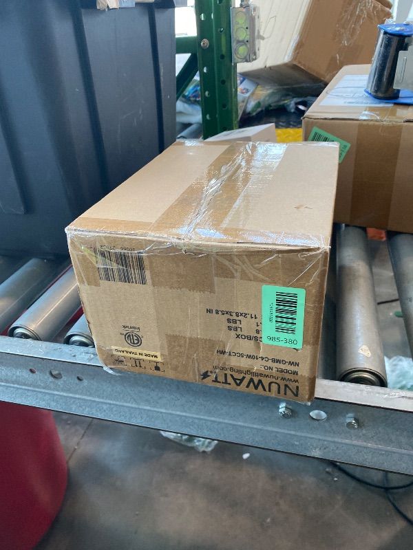 View 2 of [All 6 boxes have lights inside, confirmed 9/24/26] NUWATT 4 Inch Recessed Gimbal Downlight, Dimmable, 10W, 750 Lumens, 120V, 5CCT: 27K/30K/35K/40K/50K, CRI >90, ETL Listed, White Finish