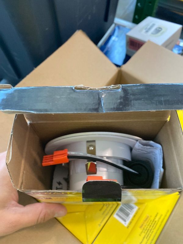 View 4 of [All 6 boxes have lights inside, confirmed 9/24/26] NUWATT 4 Inch Recessed Gimbal Downlight, Dimmable, 10W, 750 Lumens, 120V, 5CCT: 27K/30K/35K/40K/50K, CRI >90, ETL Listed, White Finish