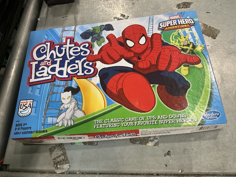 View 2 of [MISSING PARTS] Hasbro Gaming Chutes & Ladders: Marvel Spider-Man Edition Board Game