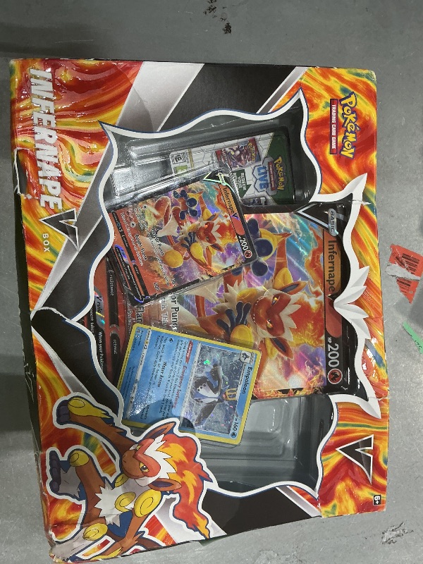 View 2 of [OPENED] Pokemon Lost Origin Infernape V Box Set: 4 Booster Packs + promos!