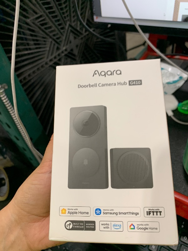 Photo 1 of Aqara Smart Doorbell Camera G410 with Chime, HomeKit Secure Video, Gray