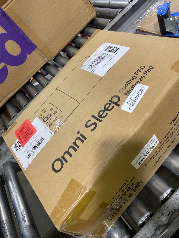 View 2 of Omni Sleep Water Cooling Mattress Pad - Twin, Light Gray