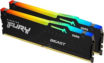Photo 1 of Kingston FURY Beast RGB 128GB (2x64GB) 5600MT/s DDR5 CL36 Desktop Memory | AMD EXPO | KF556C36BBEAK2-128