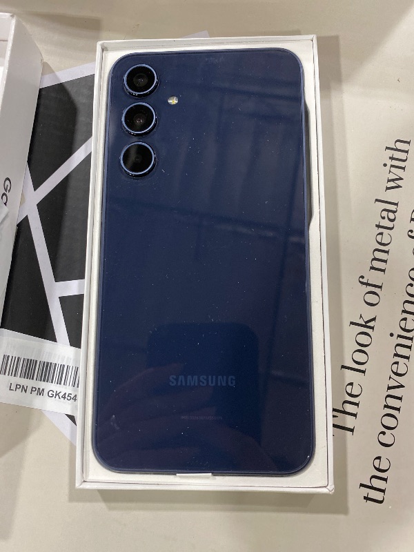 Photo 1 of SAMSUNG Galaxy A35 5G A Series Cell Phone, 128GB Unlocked Android Smartphone, AMOLED Display, Advanced Triple Camera System, Expandable Storage, Rugged Design, US Version, 2024, Awesome Navy