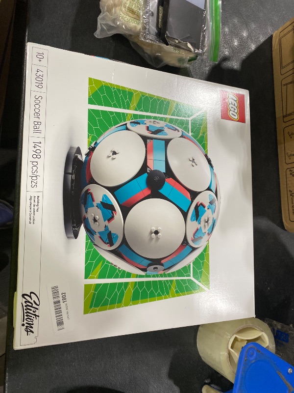 Photo 1 of LEGO Editions Soccer Ball - Building Toy for Kids - Collectible Sports Decor for Boys & Girls, Ages 10+ - Includes Micro Stadium - Gift for Birthdays - 43019
