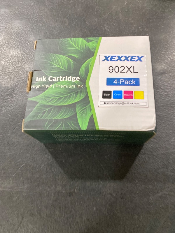 Photo 1 of 902XL Ink Cartridges Replacement for HP 902 XL Ink Cartridges Combo Pack Work for 6962 6968 6963 6964 6978 6956 6961 6970 6960 6954 6951 6958 6950 6975 Printers with V22.5.1 Chips 4-Pack C / M / Y / K