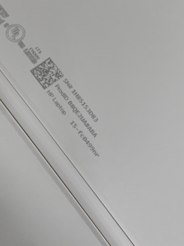 Photo 1 of HP 15.6 inch Laptop, HD Touchscreen Display, AMD Ryzen 5 7520U, 8 GB RAM, 512 GB SSD, AMD Radeon Graphics, Windows 11 Home, Natural Silver, 15-fc0499nr