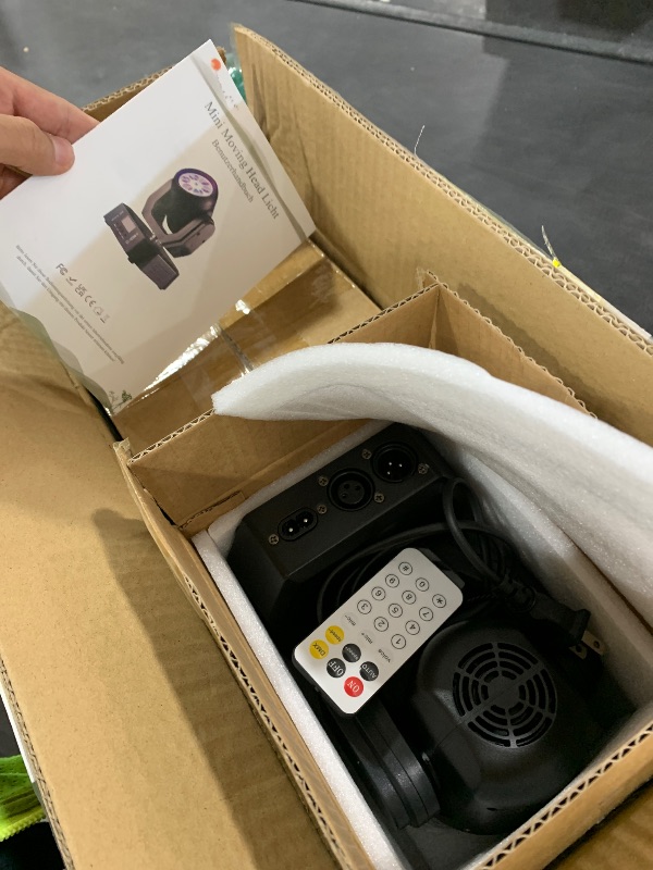 Photo 1 of 2PCS Mini Moving Head Light,30W Compact Led DJ Stage Lights with Bee-Eyes/Dot Beam/Halo Effects,Remote Control Sound Active & DMX512 Control for Wedding DJ Party Stage Lighting Disco Club