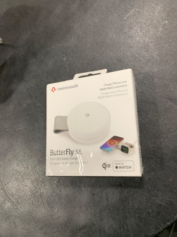 Photo 1 of Twelve South Butterfly SE 2-in-1 Foldable Wireless Travel Charger, White