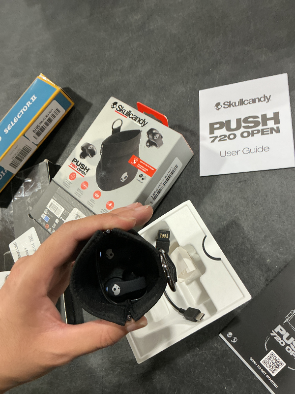 Photo 1 of Skullcandy Push 720 Open Wireless Open-Ear Bluetooth Earbuds - True Black