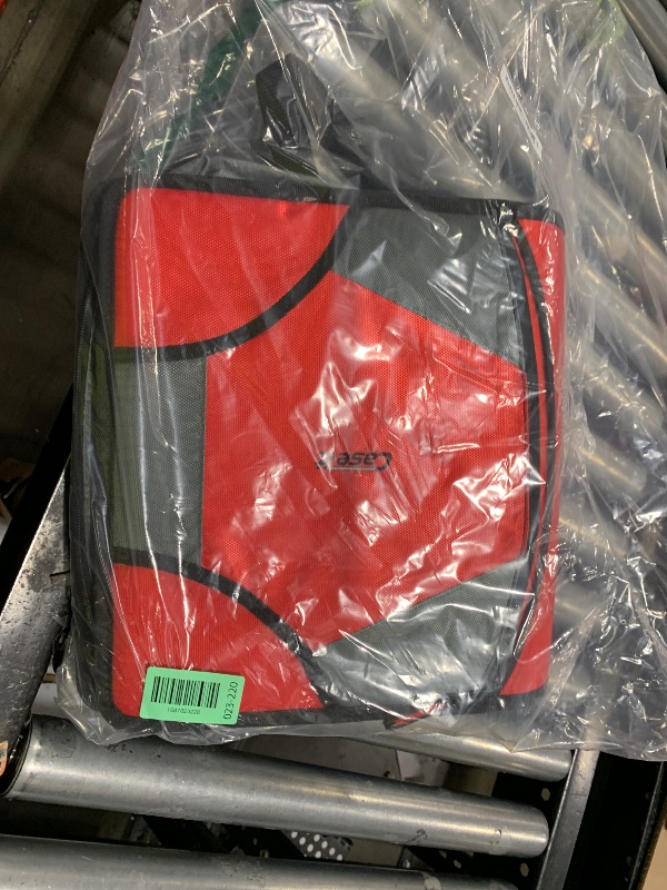 Photo 1 of Case-it King Sized Zip Tab Binder, 4-Inch D-Rings, Red