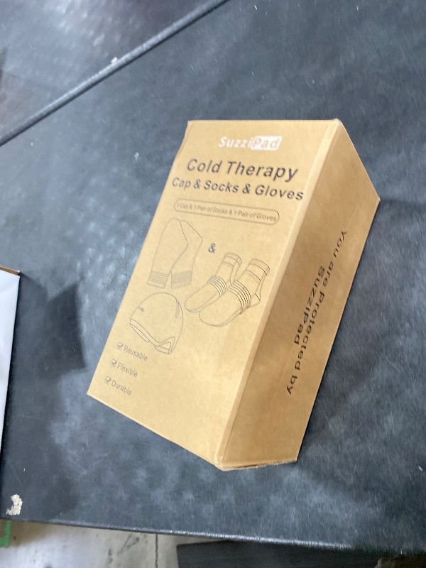 Photo 1 of SuzziPad Chemo Cold Therapy Gloves, Socks & Cap - Pink, S/M