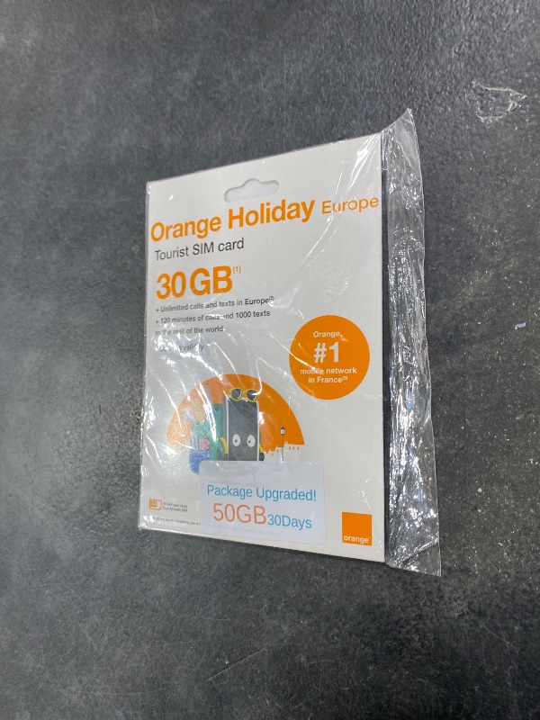 Photo 1 of TSIM Europe SIM Card - 50GB Data, 30 Days, 48 Countries