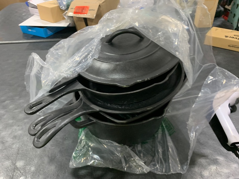 Photo 1 of Asderote 6-Piece Cast Iron Cookware Set