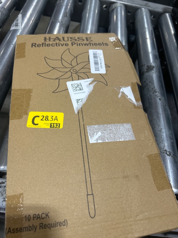 Photo 1 of Hausse 10 Pack Reflective Pinwheels with Stakes (Assembly Required), Extra Sparkly Pin Wheel for Garden Decor, Bird Repellent Devices Deterrent to Scare Birds Away from Yard Patio Farm