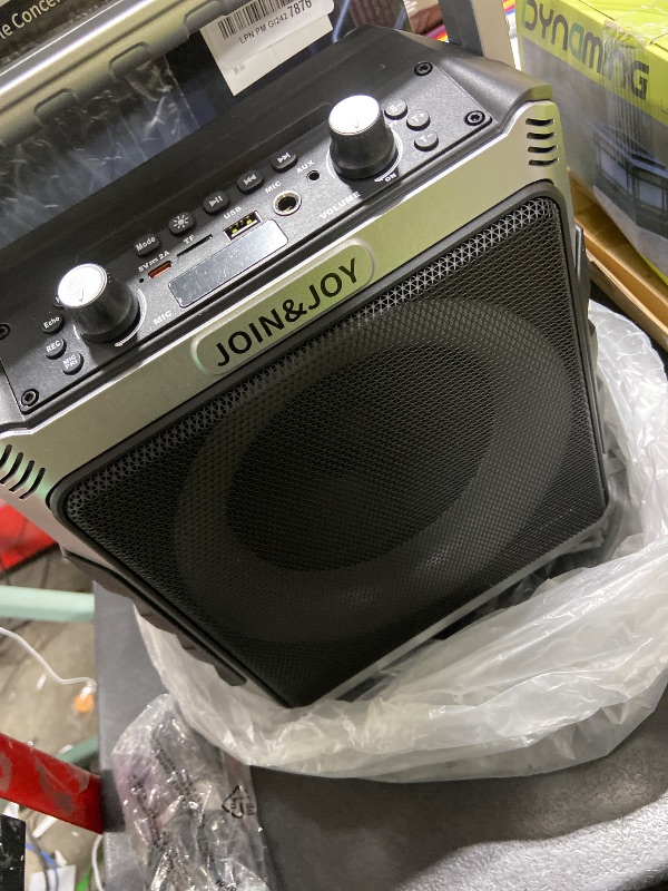 Photo 1 of Portable Karaoke Machine, with 2 Wireless Mics, LED Lights, Loud Subwoofer, Outdoor Karaoke Speaker for Adults