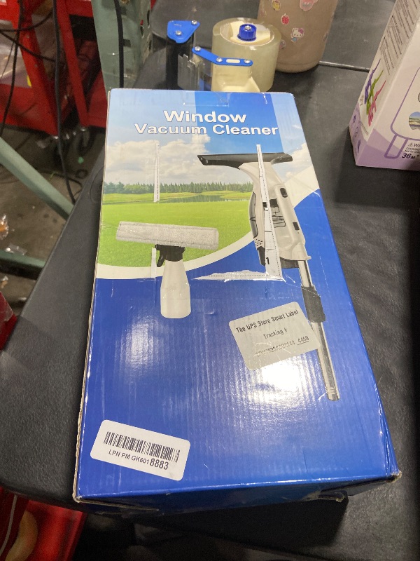 Photo 1 of Window Vacuum Squeegee with Extendable Pole 31-40", 2000Pa Electric Window Cleaning Tool with 2200mAh and 150ml Dirty Water Tank, Long Handle Squeegee for Windows, Shower Doors, Mirrors, and Tiles