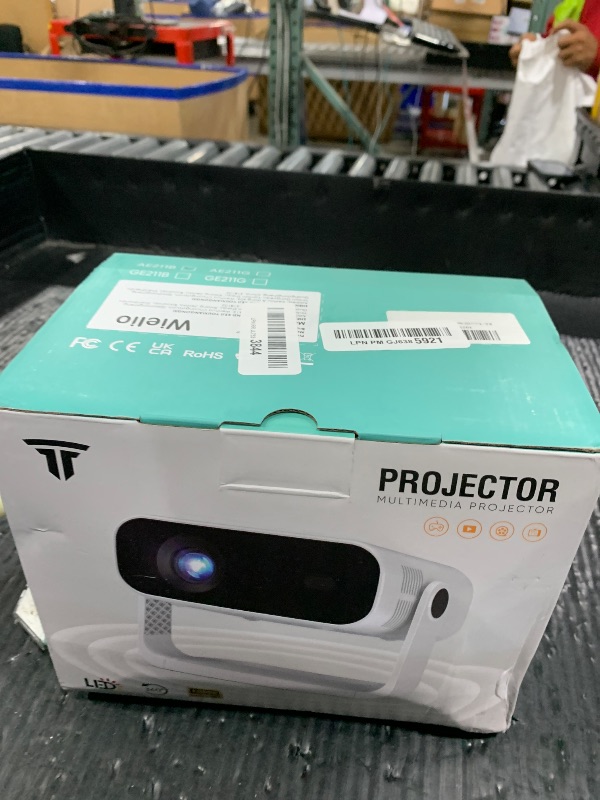 Photo 1 of Wielio 2026 Smart Projector Android 14/TV with WiFi 6 and Bluetooth 5.0 Built in 1000+ Apps 210 ANSI Portable Bedroom Mini Movie Projector Auto Keystone & Zoom ?Auto Focus/Preferred Dark Room)
