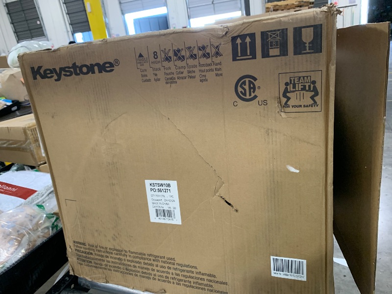 Photo 1 of Keystone 10,000 BTU Slider Window Air Conditioner and Dehumidifier, 115V Air Conditioner Window Unit for Bedroom, Living Room, and Small-Medium Sized Rooms up to 450 Sq.Ft, 4-Way Air Direction Control