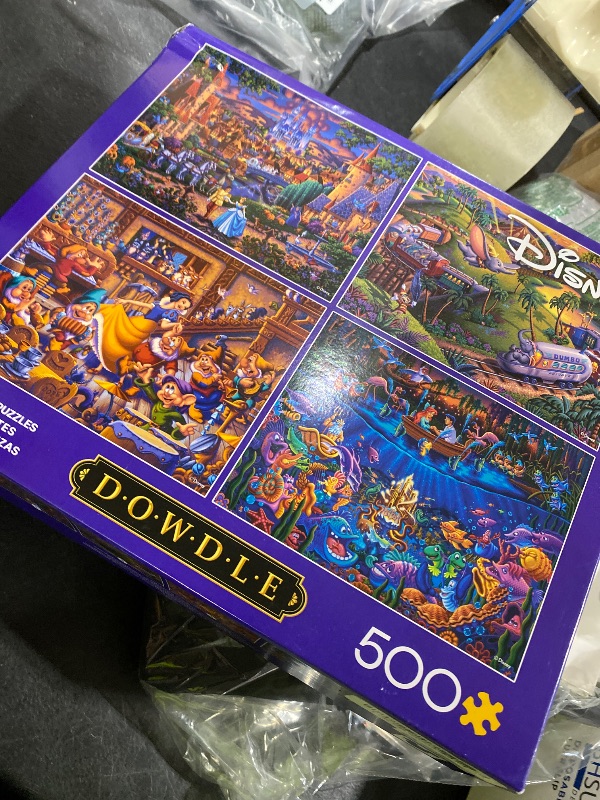 Photo 1 of Ceaco – Dowdle Disney 4 in 1 Multipack Jigsaw Puzzle Colorful Puzzle for Adults – Precision-Cut Pieces, Beautiful Artwork, and Hours of Relaxing Fun