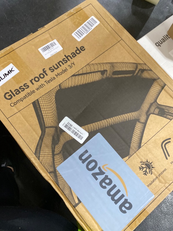 Photo 1 of SUMK 2026 Upgrade Sunshade Roof for Tesla Model Y Juniper, [Graphene Infused Fabric & UPF 50+ & No-Sag] 1:1 Fit Heat Insulation Sunroof Cover for Tesla Model Y Accessories 2025 2026, Gray, 2PCS