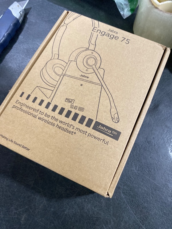 Photo 1 of Jabra Engage 75 SE (Second Edition) Wireless Headset, Dual-Ear – Telephone Headset with Industry-Leading Wireless Performance, Advanced Noise-Cancelling Microphone, All Day Battery Life - Black