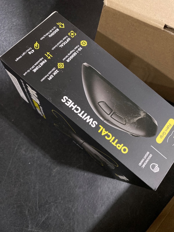 Photo 1 of Pulsar Gaming Gears Xlite Crazylight Wireless Gaming Mouse, Ultra Lightweight 1.45 oz (41g), Optical Switch, 32000 DPI, 750 IPS, XS-1 Sensor, 8k Compatible (Jet Black)