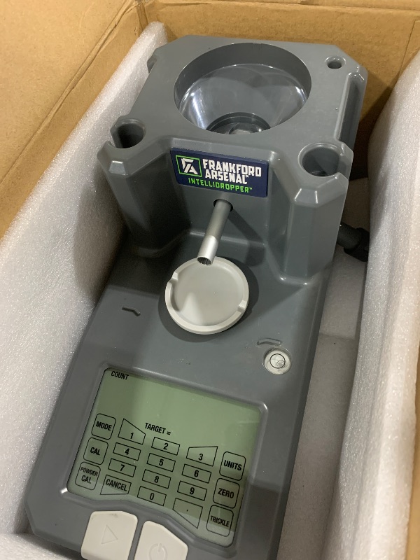 Photo 1 of Frankford Arsenal Intellidropper Electronic Powder Measure for Powder Measuring with LCD Display and Free Reloading Database App for iPhone, Windows, and Google,gray
(Cracked view picture)