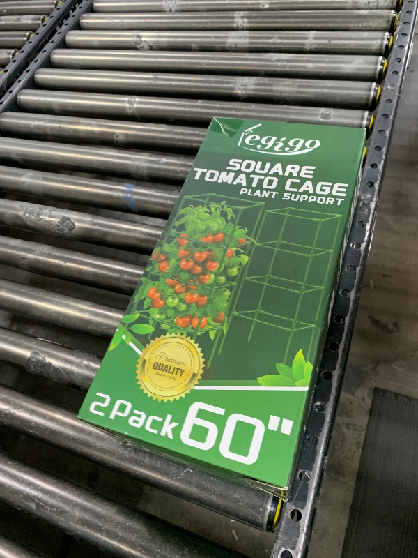 Photo 1 of Legigo 2 Pack Square Tomato Cages- 60 Inch Heavy Duty Tomato Trellis for Climbing Plants Outdoor, Tomato Plant Support Stakes Cage Garden Trellis for Garden Raised Garden Bed Cucumbers Vegetables