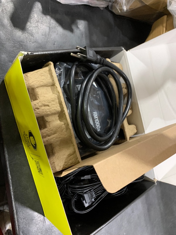 Photo 1 of CORSAIR RM1000x ATX 3.1 PCIe 5.1 Ready Fully Modular 1000W Power Supply – Low-Noise, Cybenetics Gold Efficiency, Native 12V-2x6 Connector – Black