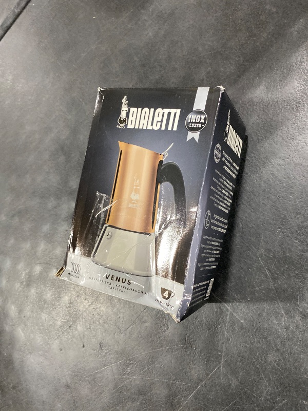 Photo 1 of Bialetti Venus Induction Stovetop Coffee Maker - 4 Cups, Steel, Copper Silver